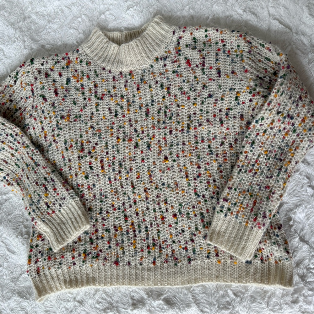 Cozy Multicolor Speckled Kids Sweater